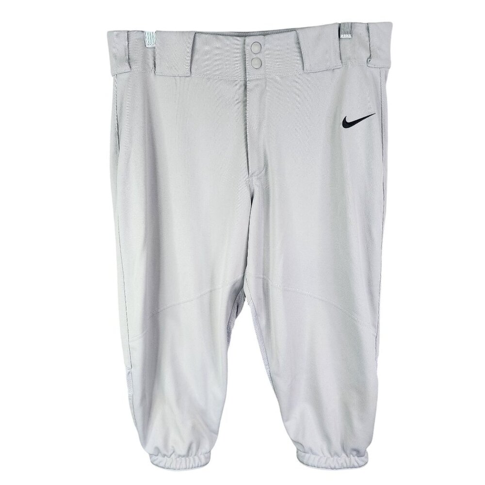 Mens Gray Nike Youth Baseball Pants Polyester Size L
